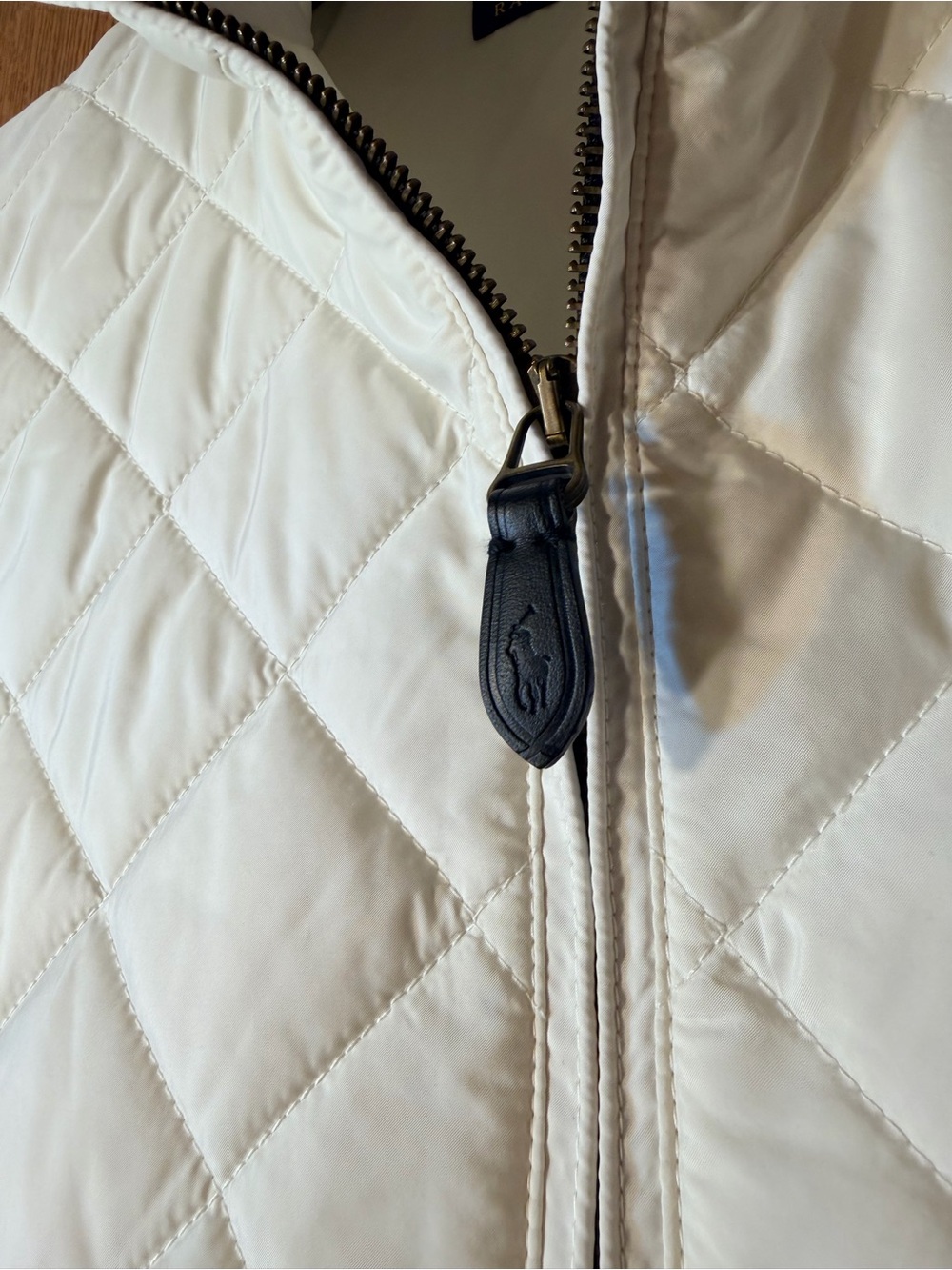 Ralph Lauren White Quilted Zip-Front Vest - Picture 4 of 8